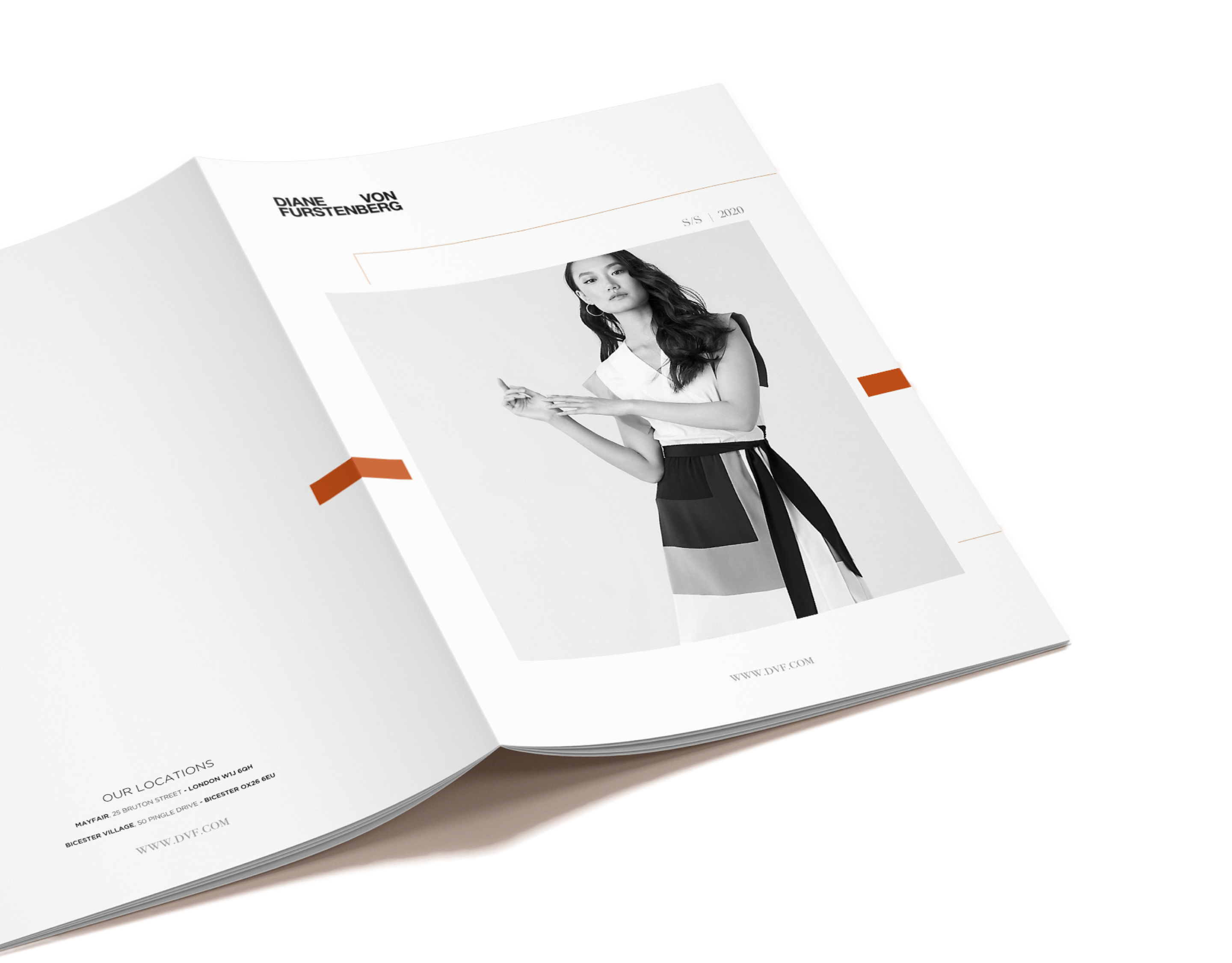 Diane von Furstenberg lookbook cover, a concept