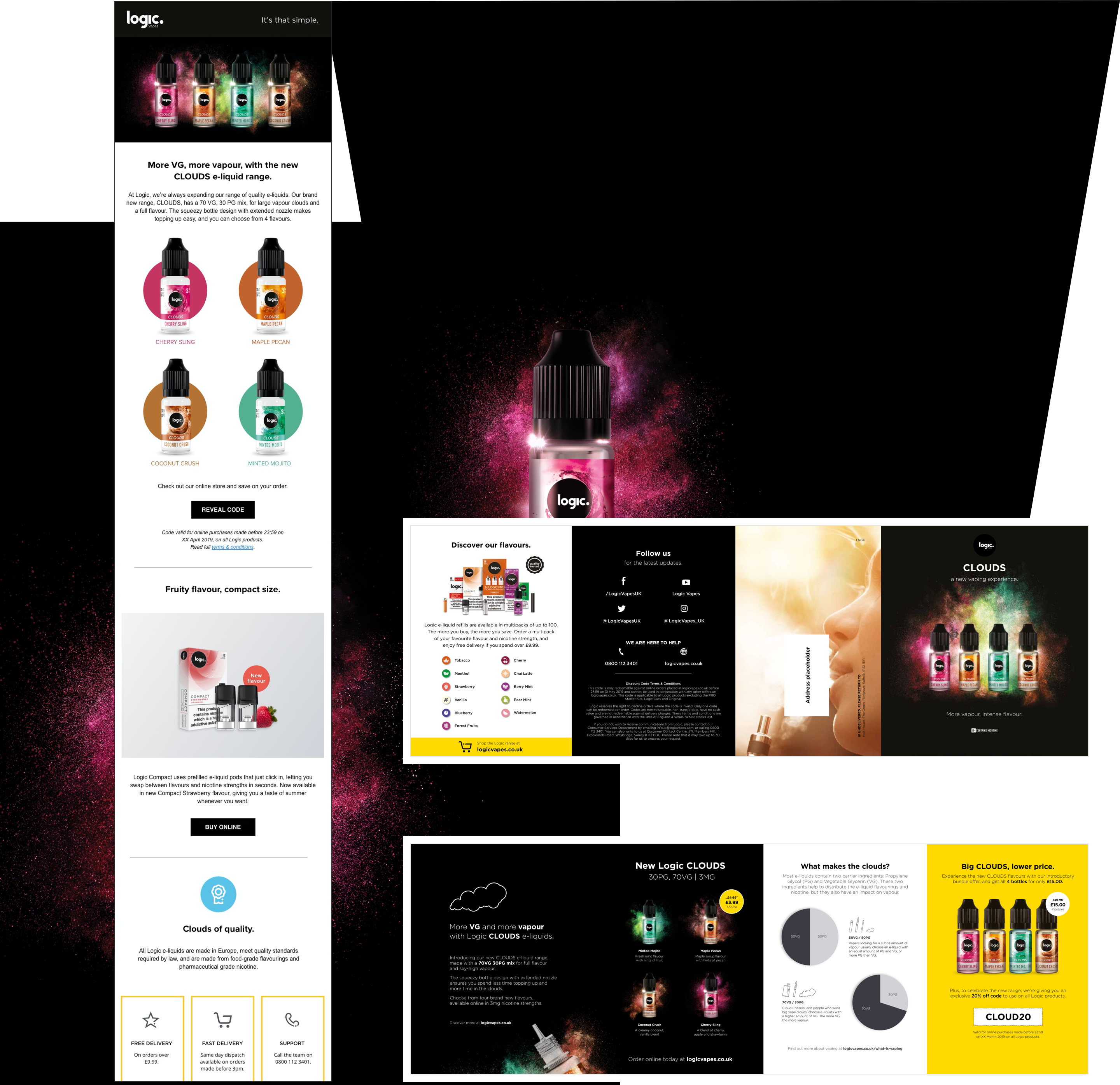 Newsletter and flyer design for Logic UK