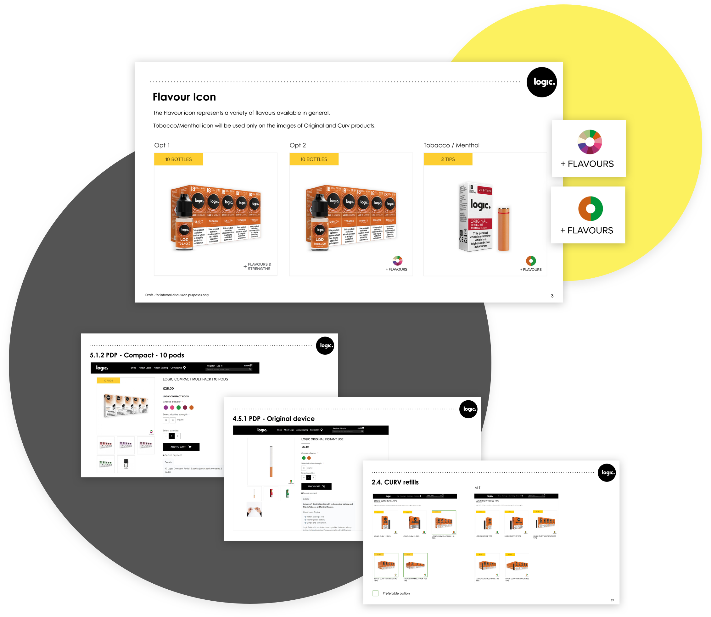 presentation of UI and UX updates for an e-commerce website