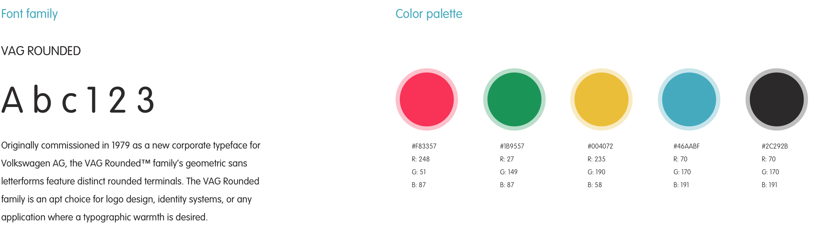 Color scheme and typography used in a webpage design for Innocent drinks concept