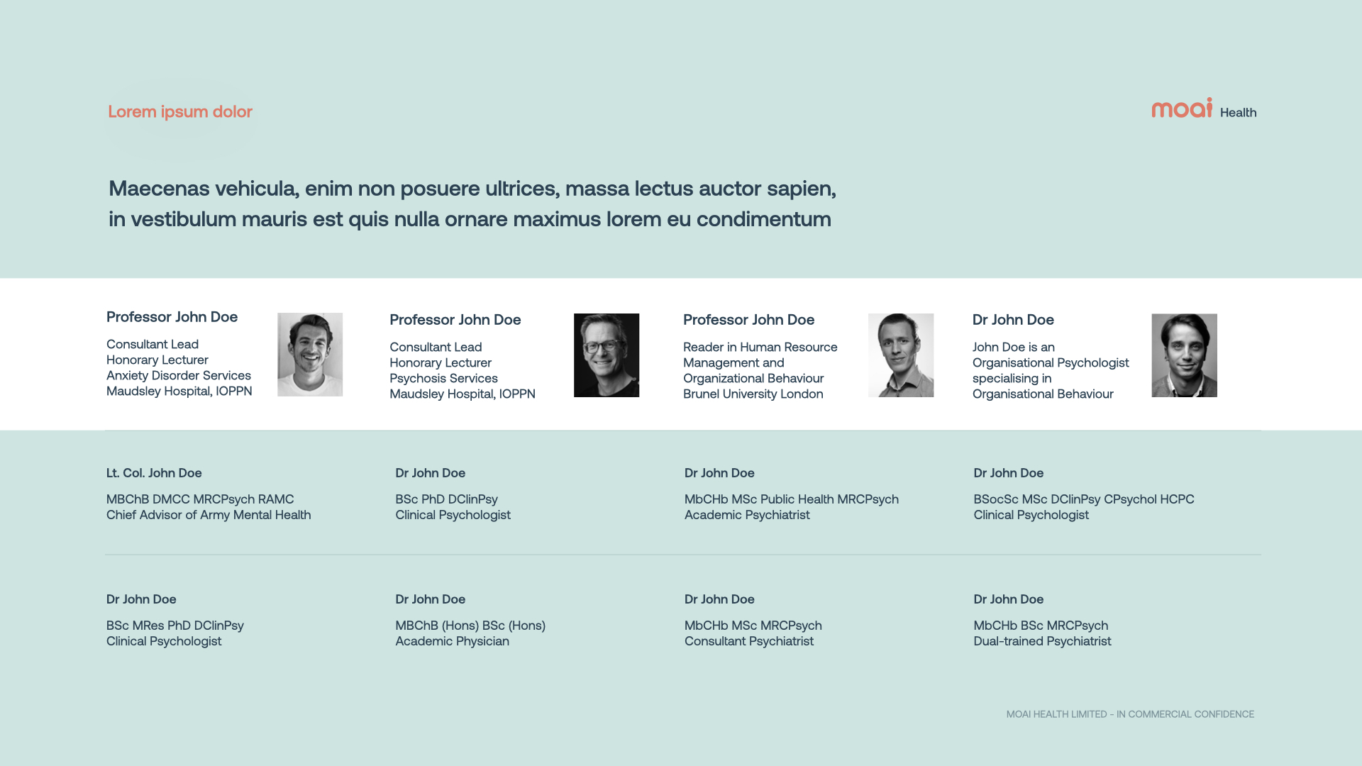 A slide from the mental health startup pitch deck