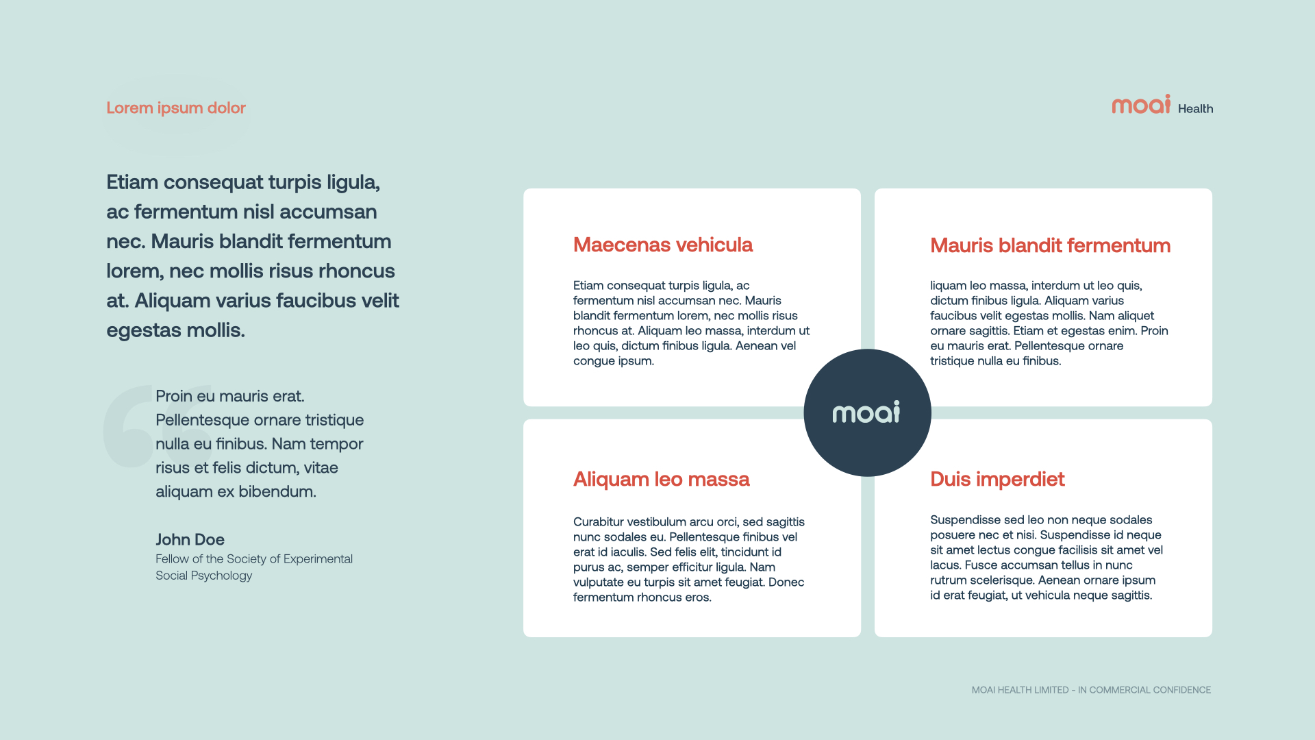 A slide from the mental health startup pitch deck