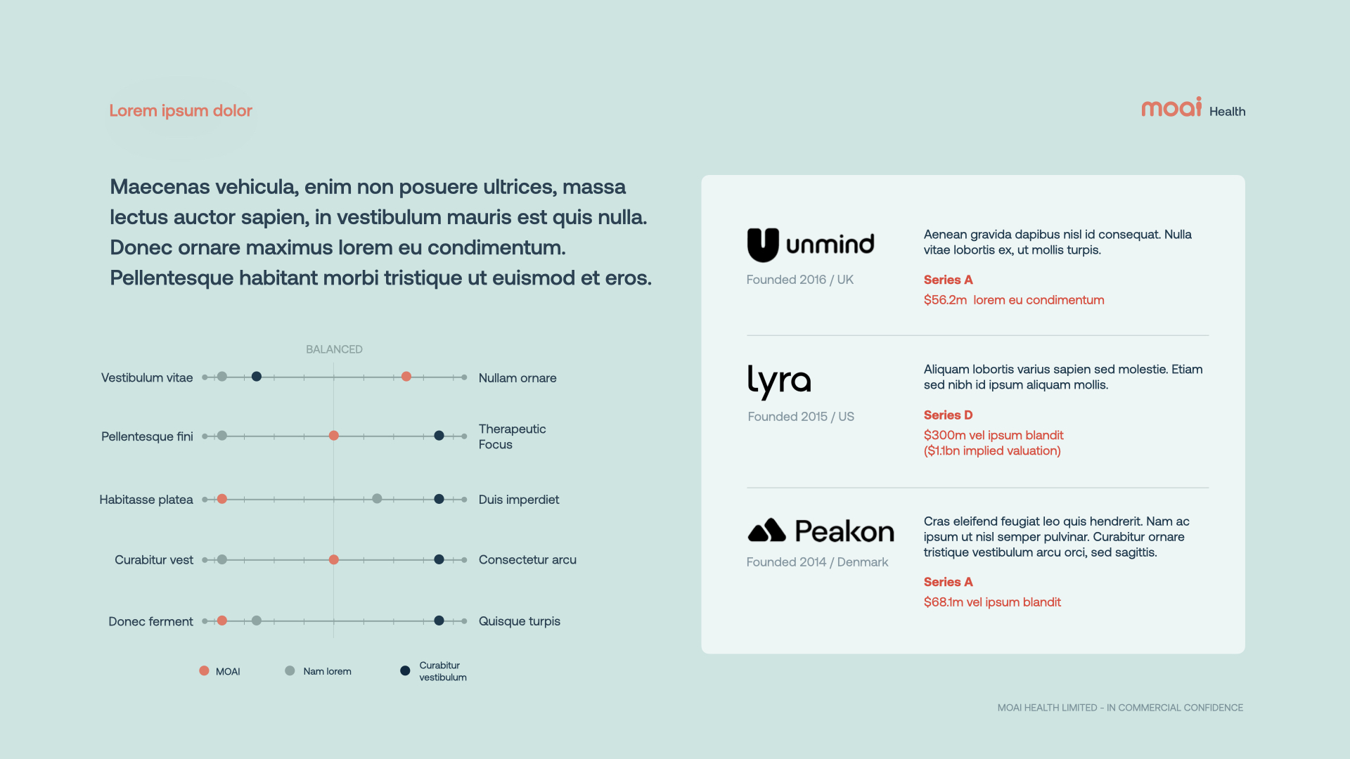 A slide from the mental health startup pitch deck