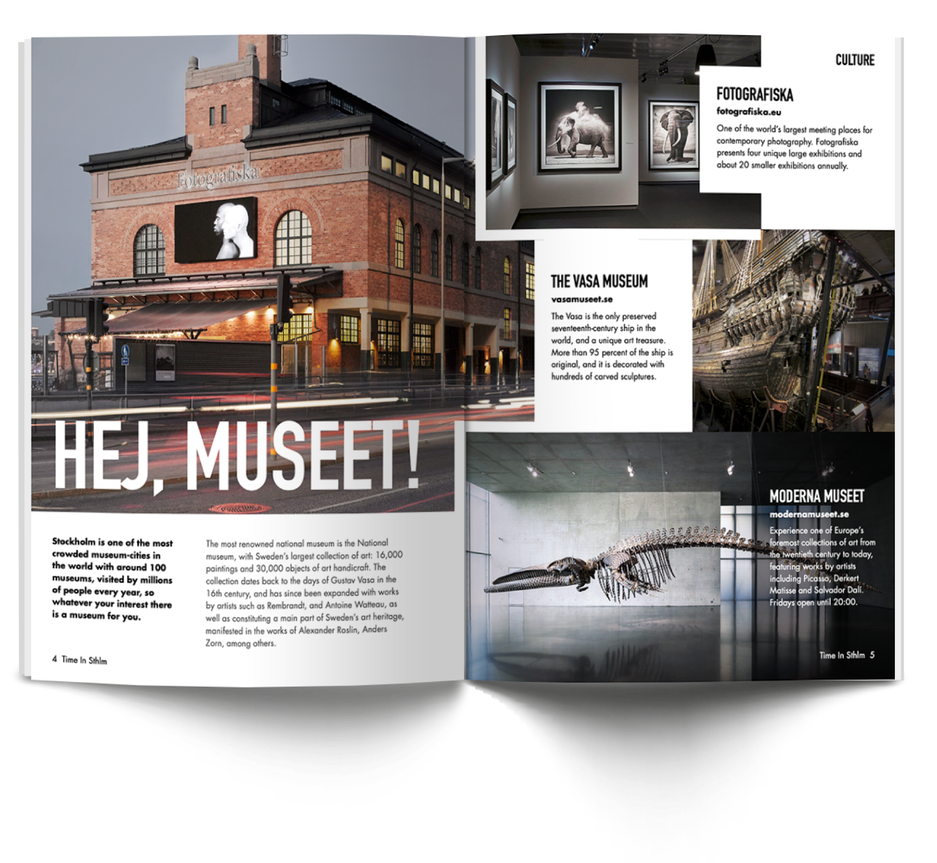 Designed magazine layout presented in a mockup for a realistic view