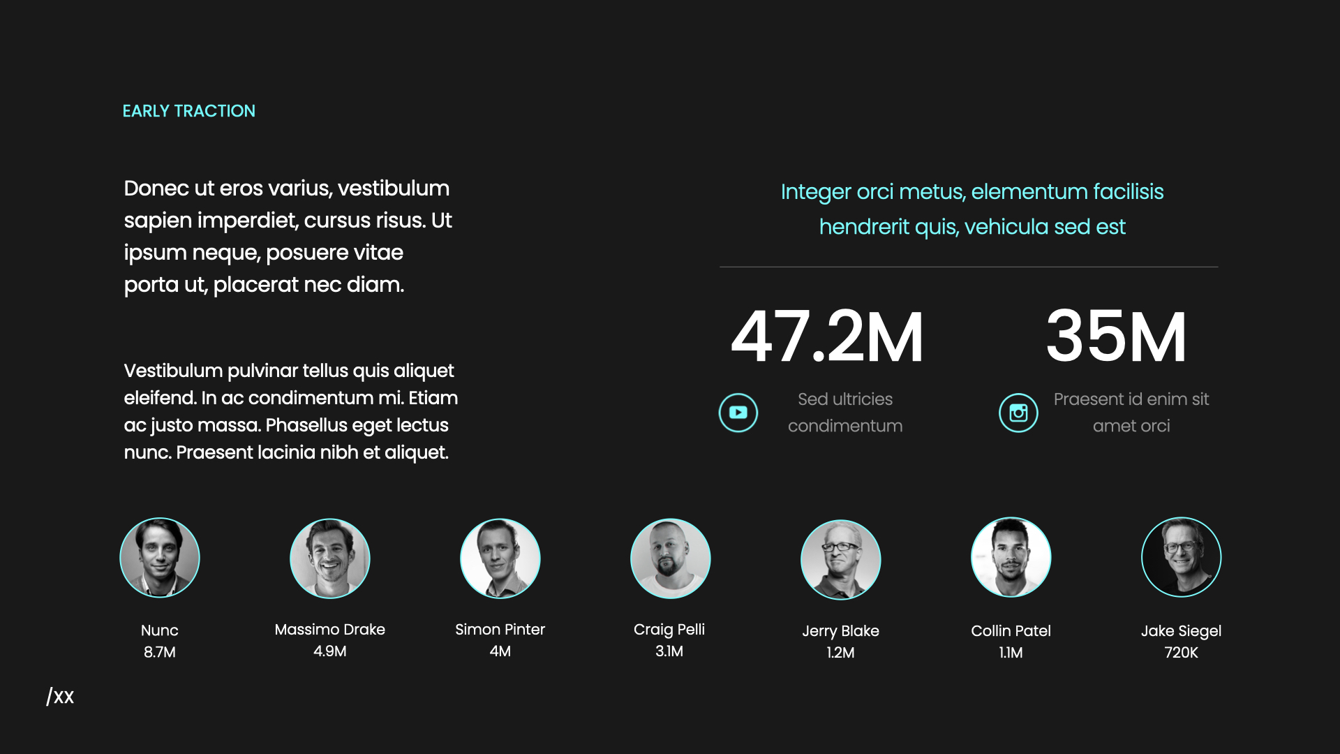 A slide from the music app pitch deck