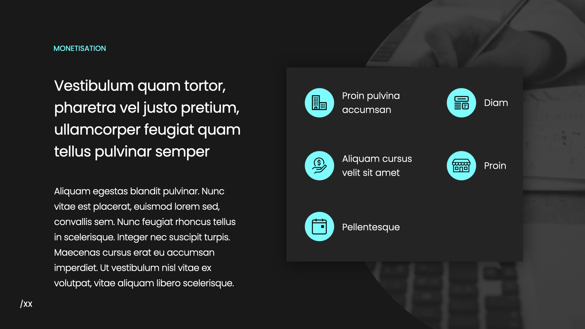 A slide from the music app pitch deck