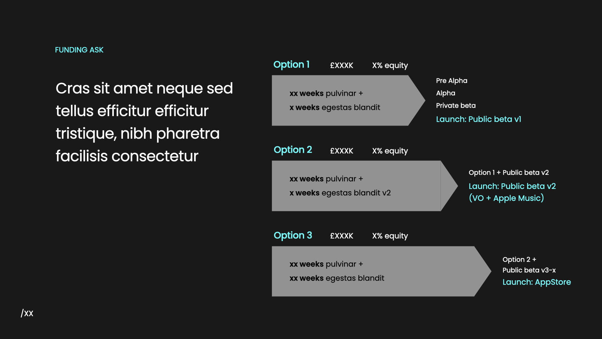 A slide from the music app pitch deck
