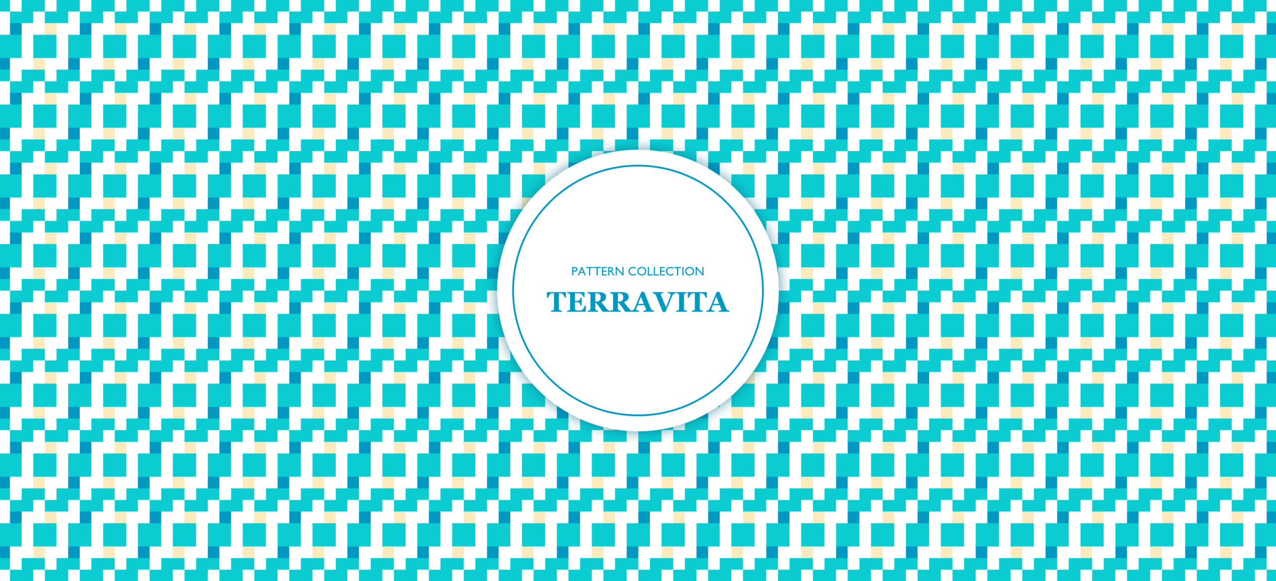 Project cover - geometric pattern in blue, pale yellow and teal